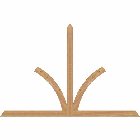 Ekena Millwork Richland Timber Gable Bracket, Western Red Cedar, 84"W x 56"H x 1 1/2"D x 3 1/2"F, 16/12 Pitch GBW084X56X0204RIC00SWR